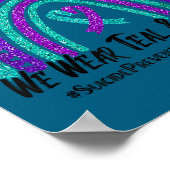 In September We Wear Teal Purple Ribbon Suicide Pr Poster (Hoek)