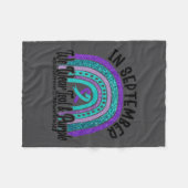 In September Wear Teal And Purple Rainbow Suicide  Fleece Deken (Voorkant (Horizontaal))