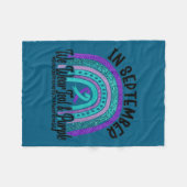 In September Wear Teal And Purple Rainbow Suicide  Fleece Deken (Voorkant (Horizontaal))