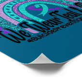 In September Wear Teal And Purple Rainbow Suicide  Poster (Hoek)