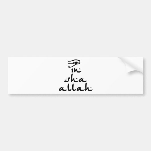 In Sha Allah Bumpersticker (Voorkant)