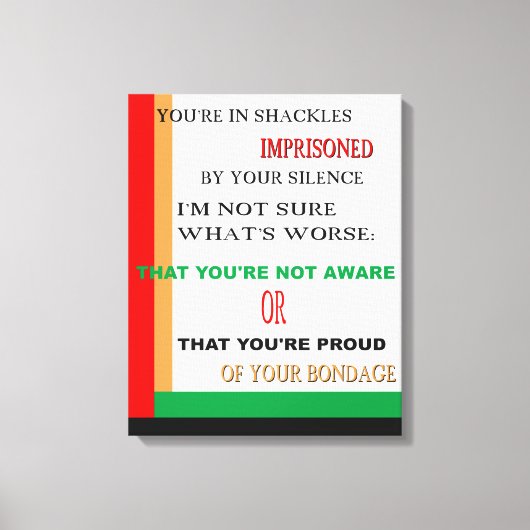 In Shackles Wrapped Canvas Afdruk (Voorkant)