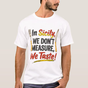 In Sicilië meten we niet, we proeven! T-shirt