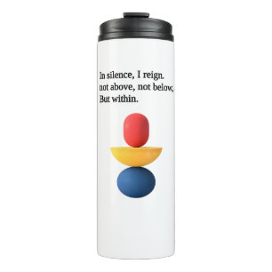 "In Silence, I Reign" motivatie citaten Thermosbeker