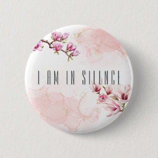 In Silence Meditation Button voor Retreat Spring #