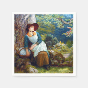 In slaap in het bos (door Arthur Hughes) Servet