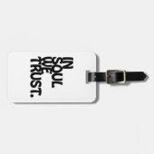 In Soul vertrouwen we. Bagagelabel (Voorkant horizontaal)