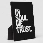 In Soul vertrouwen we. Fotoplaat (Zijkant)