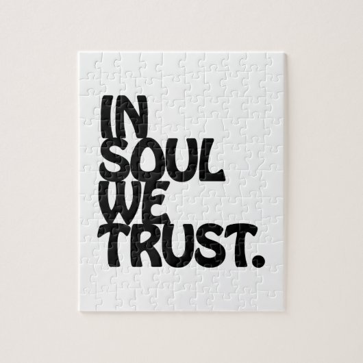 In Soul vertrouwen we. Legpuzzel (Verticaal)