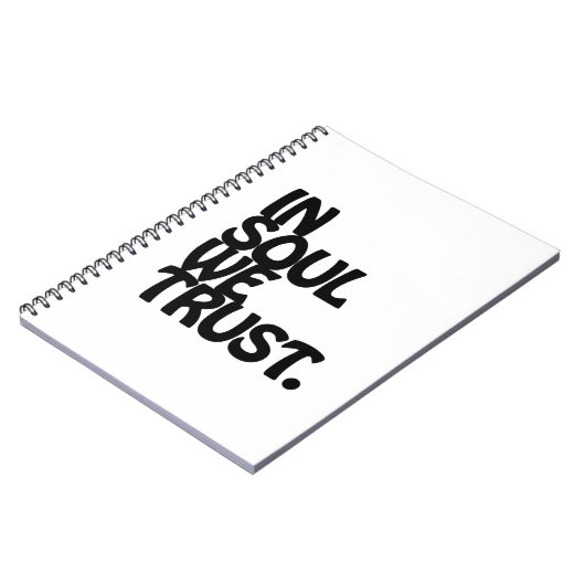 In Soul vertrouwen we. Notitieboek (Linkerzijde)