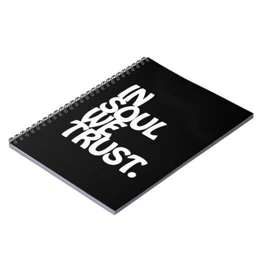 In Soul vertrouwen we. Notitieboek (Linkerzijde)