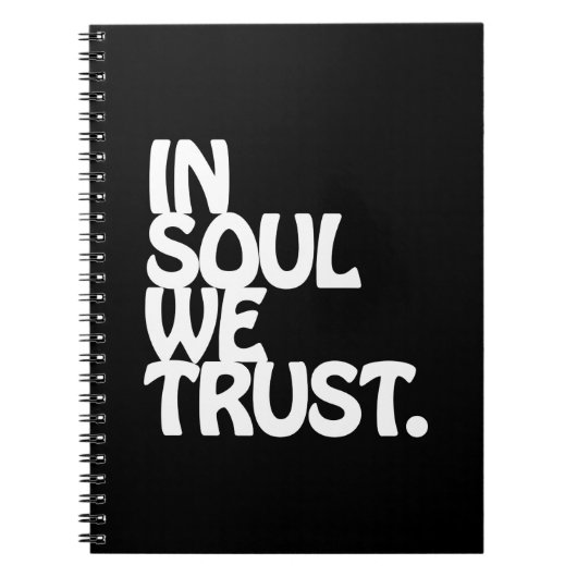 In Soul vertrouwen we. Notitieboek (Voorkant)