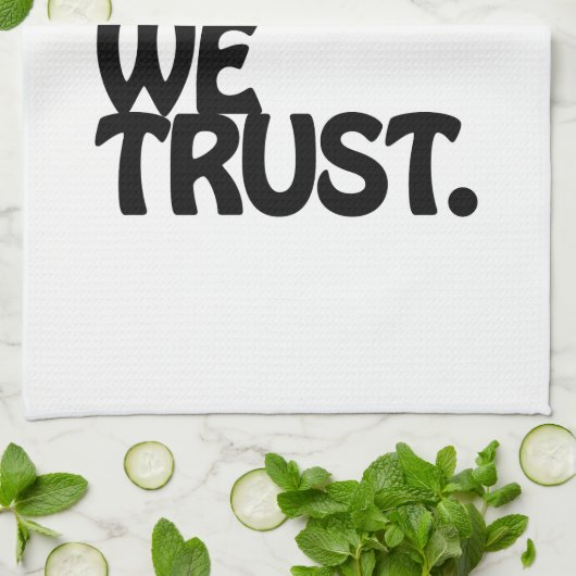 In Soul vertrouwen we. Theedoek (Gevouwen)