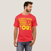 IN SOVIET RUSLAND, OVERGEBRUIK DE INTERNETMELDEN U T-SHIRT (Voorkant volledig)