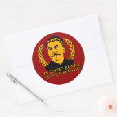 In Sovjet-Rusland rijdt snor je! Ronde Sticker (Envelop)