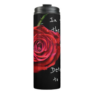 In Spite Of The Odds Red Rose Tumbler Thermosbeker