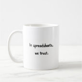 In spreadsheets vertrouwen we op Funny Accounting Koffiemok (Links)