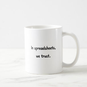 In spreadsheets vertrouwen we op Funny Accounting  Koffiemok