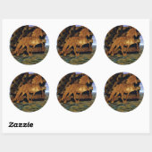 In steen gehouwen ronde sticker (Vel)