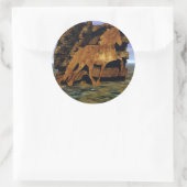 In steen gehouwen ronde sticker (Tas)