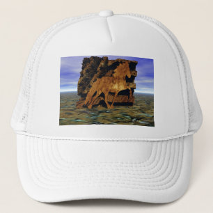In steen gehouwen trucker pet