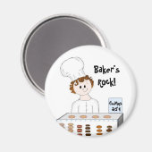 In stijl bakken magneet (Voorkant / Achterkant)