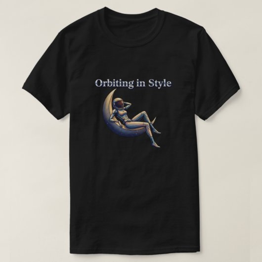 In stijl rond de aarde zweven t-shirt (Design voorkant)