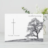 In stille rouw - boom op de weide (Staand voorkant)