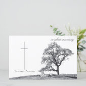 In stille rouw - boom op de weide (Staand voorkant)