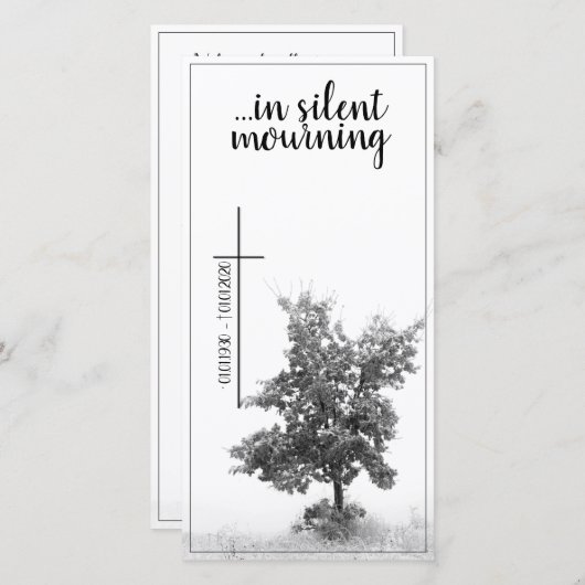 In stille rouw - boom op de weide 2.0 (Voorkant / Achterkant)