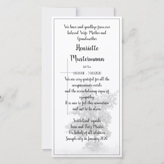 In stille rouw - boom op de weide 2.0 (Achterkant)