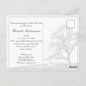 In stille rouw - boom op de weide briefkaart (Achterkant)