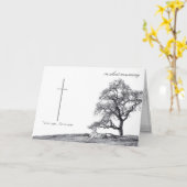 In stille rouw - boom op de weide kaart (Gele Bloem)