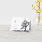 In stille rouw - boom op de weide kaart (Gele Bloem)