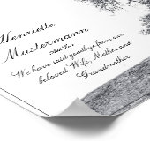 In stille rouw - boom op de weide poster (Hoek)