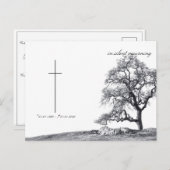 In stille rouw - boom op het weiland briefkaart (Voorkant / Achterkant)