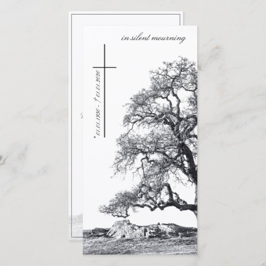 In stille rouw - boom op weide (Voorkant / Achterkant)