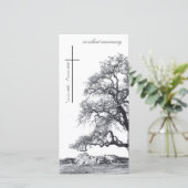 In stille rouw - boom op weide (Staand voorkant)