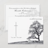 In stille rouw - boom op weide (Voorkant / Achterkant)