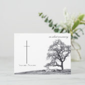 In stille rouw - boom op weide (Staand voorkant)