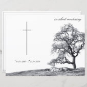In stille rouw - boom op weide (Voorkant / Achterkant)