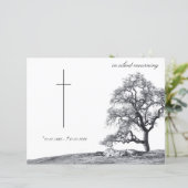In stille rouw - boom op weide (Staand voorkant)
