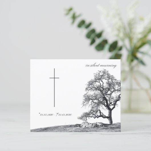 In stille rouw - boom op weide (Staand voorkant)