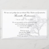 In stille rouw - boom op weide (Achterkant)