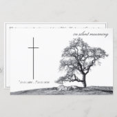 In stille rouw - boom op weide (Voorkant / Achterkant)