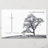In stille rouw - boom op weide (Voorkant)