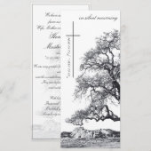 In stille rouw - boom op weide (Voorkant / Achterkant)