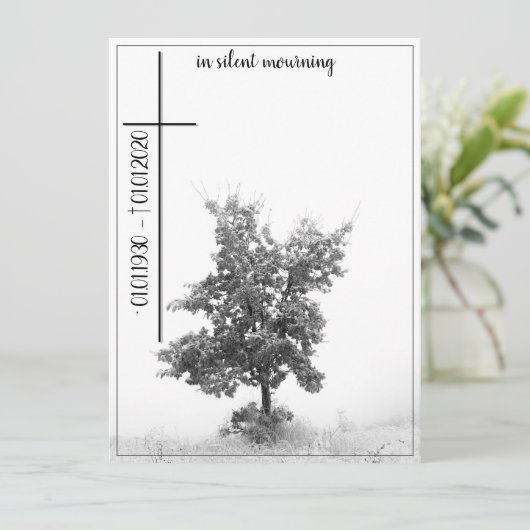 In stille rouw - boom op weide 2.0 (Staand voorkant)