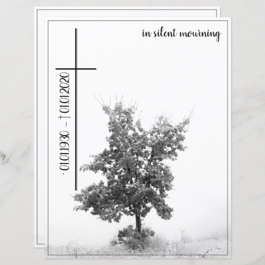 In stille rouw - boom op weide 2.0 (Voorkant / Achterkant)