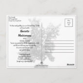 In stille rouw - boom op weide 2.0 briefkaart (Achterkant)